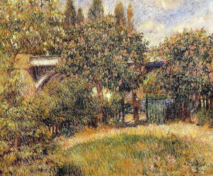 Pierre-Auguste Renoir Le Pont du chemin de fer a Chatou Norge oil painting art